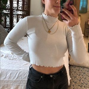 Brandy Melville white turtleneck sweater